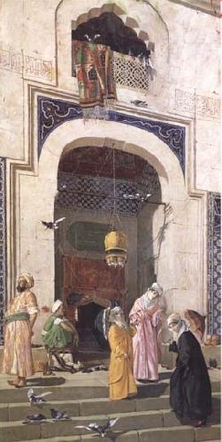 Osman Hamdy Bey La Porte de la Grande Mosquee Brousse (mk32)